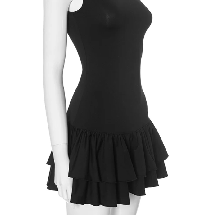 Pretty Girl 2-Tier Ruffle Mini Dress