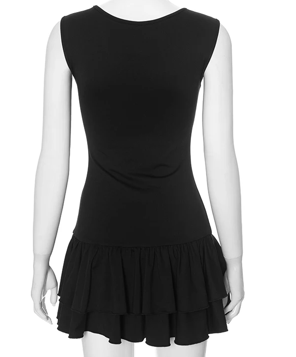 Pretty Girl 2-Tier Ruffle Mini Dress