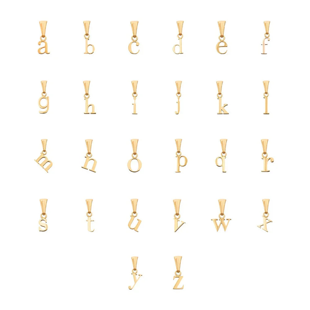 Minimalist 18k Gold Plated Initial Pendant Necklace