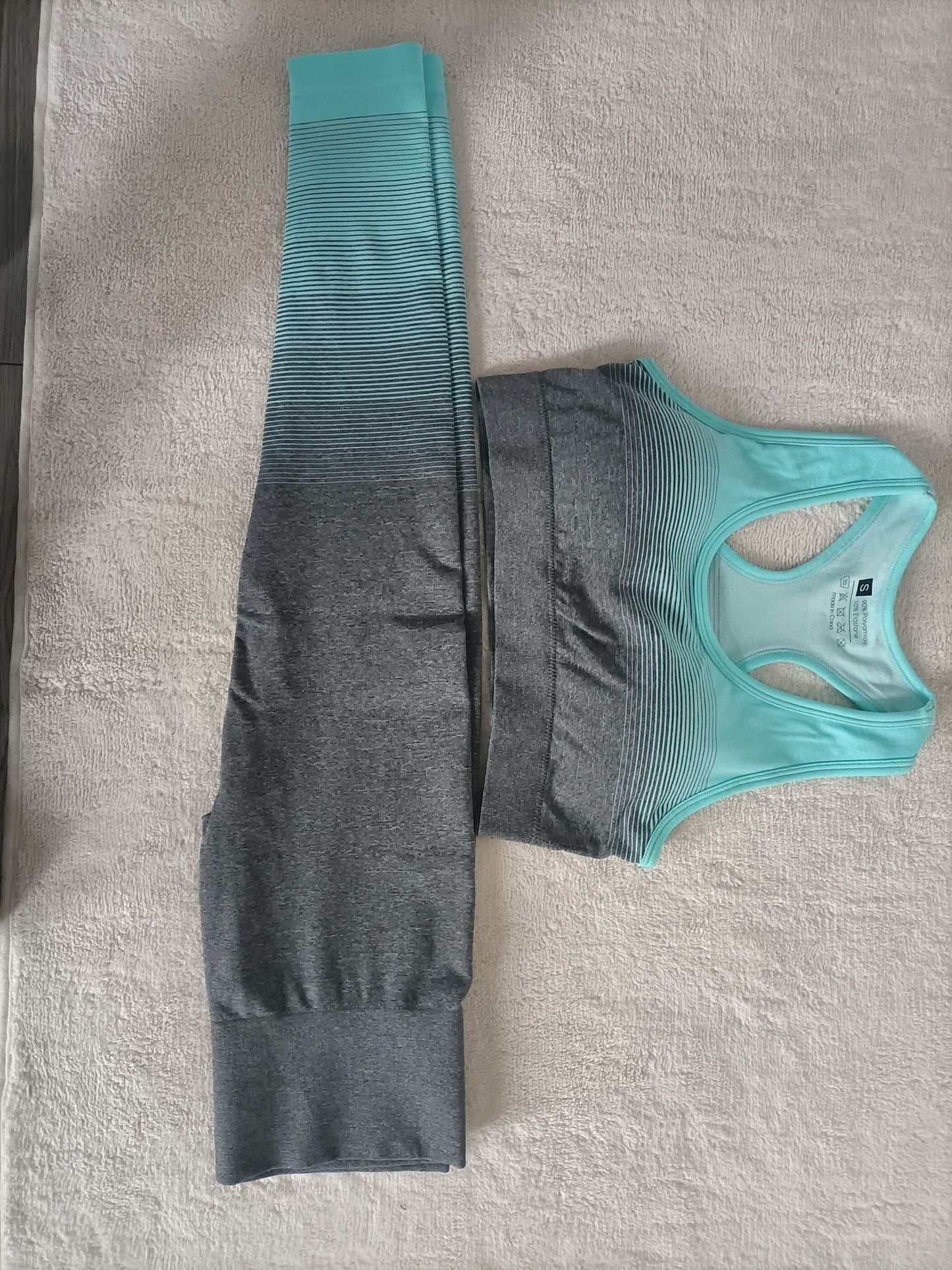 Rainbow Ombre Seamless 2-Piece Yoga Set