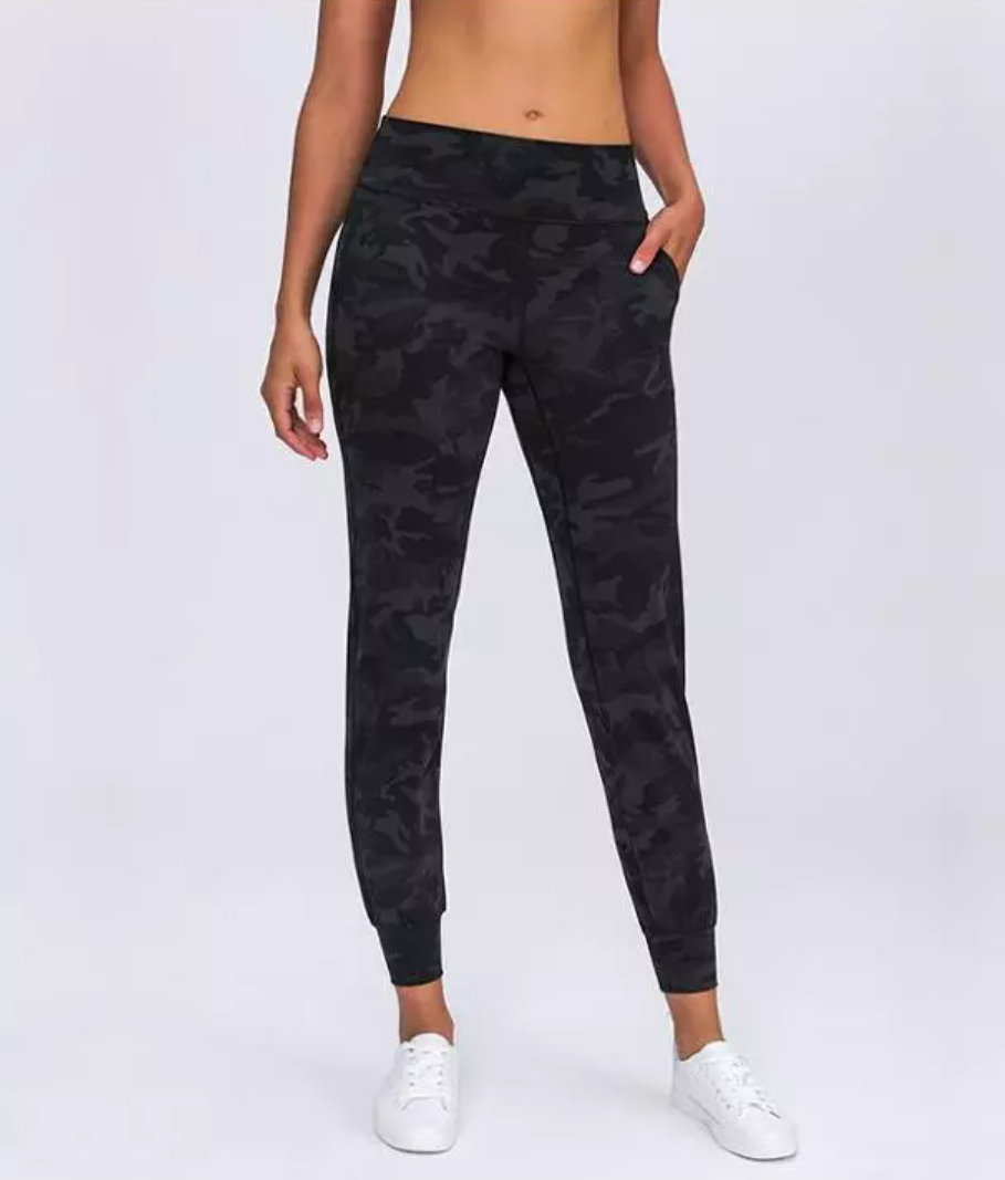 Branded High Waist Second Skin Joggers