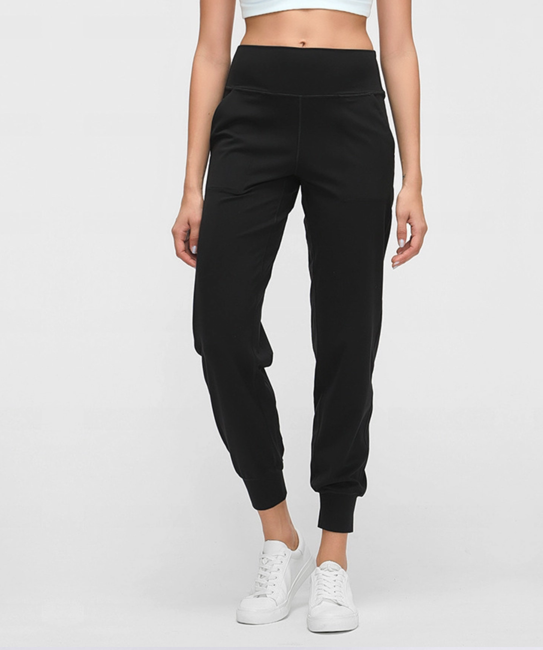 Branded High Waist Second Skin Joggers