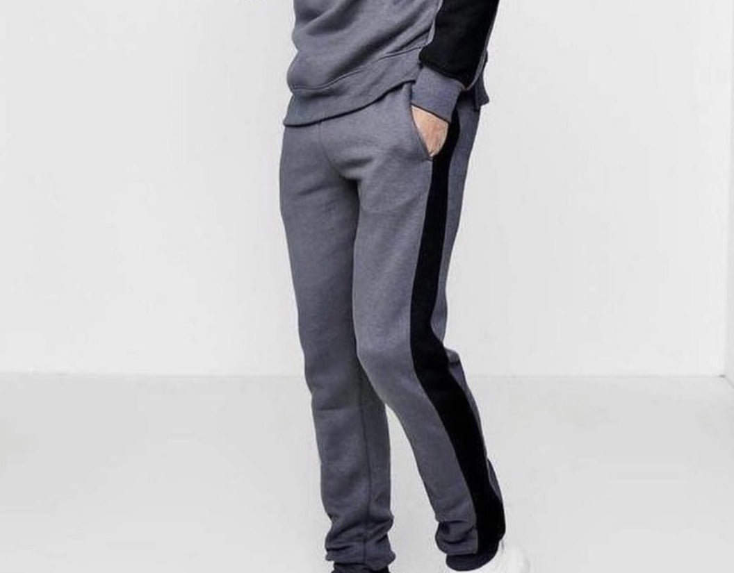 Zipper Accent Cotton 2 Piece Streetwear Tracksuit