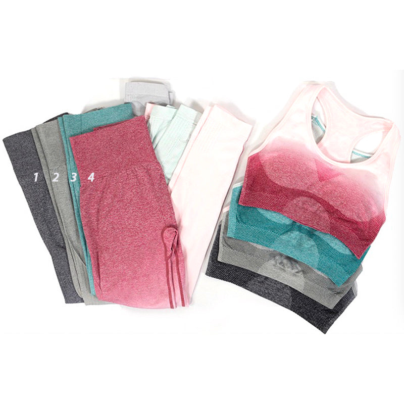Rainbow Ombre Seamless 2-Piece Yoga Set
