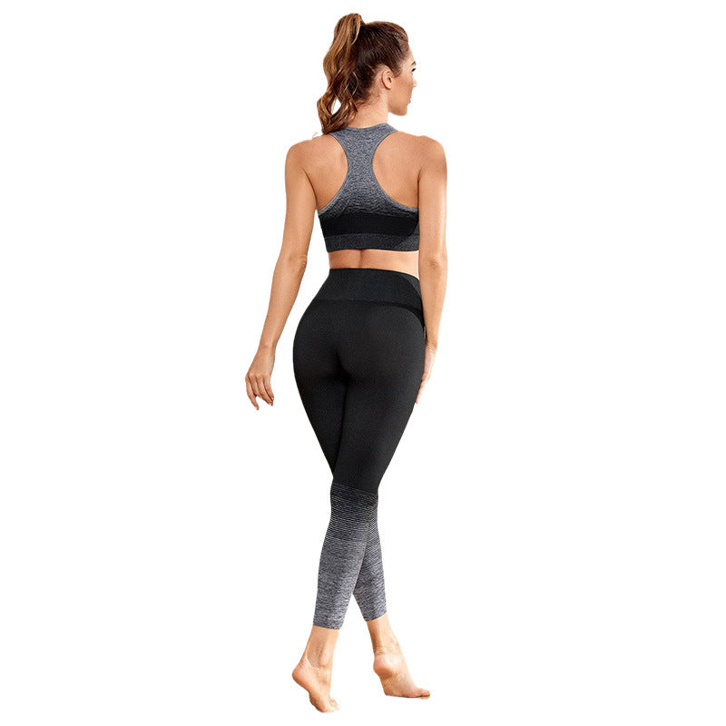 Rainbow Ombre Seamless 2-Piece Yoga Set