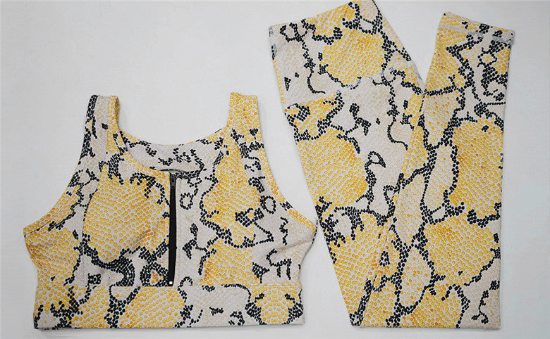 Snake Skin Printed Yoga Set