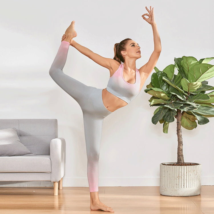 Rainbow Ombre Seamless 2-Piece Yoga Set