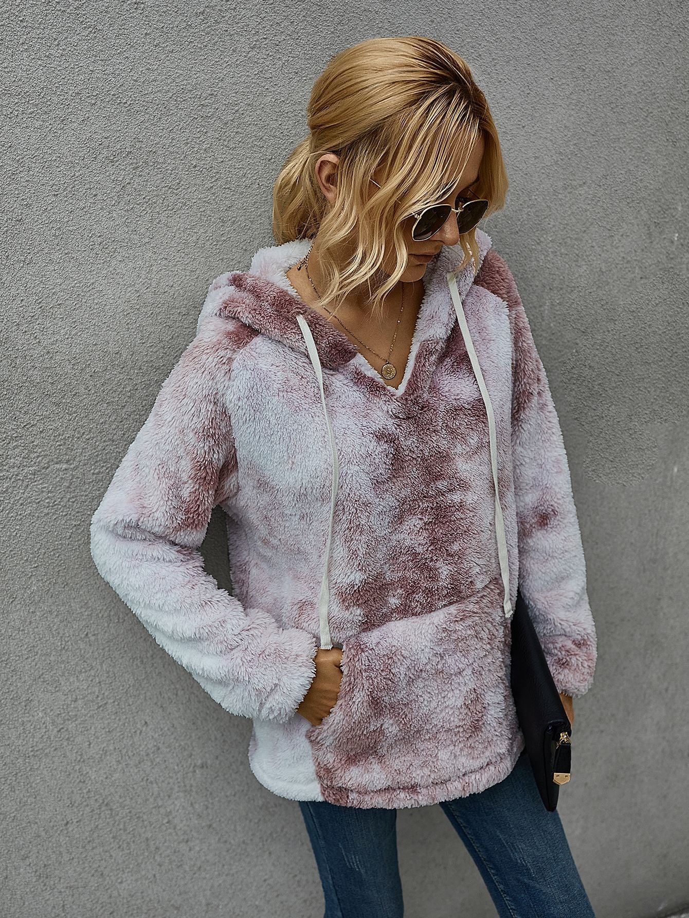 Tie Dye Fluffy Hoodie