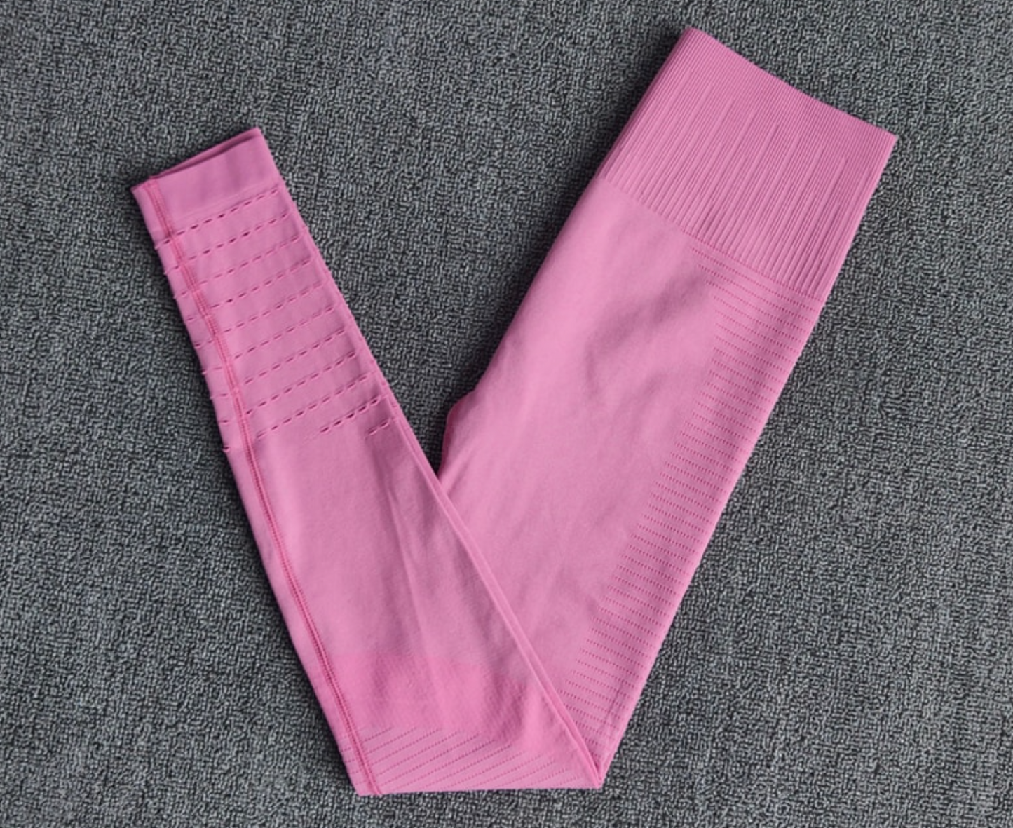 High Waist Ribbed Hollow Training Leggings