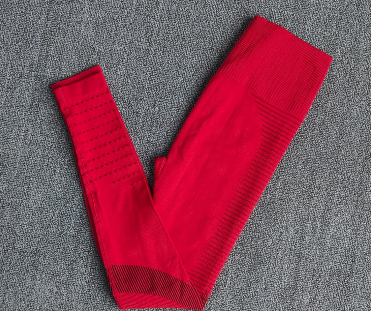 High Waist Ribbed Hollow Training Leggings