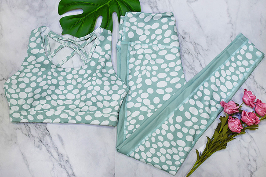 Polka Dot Sports Yoga Set