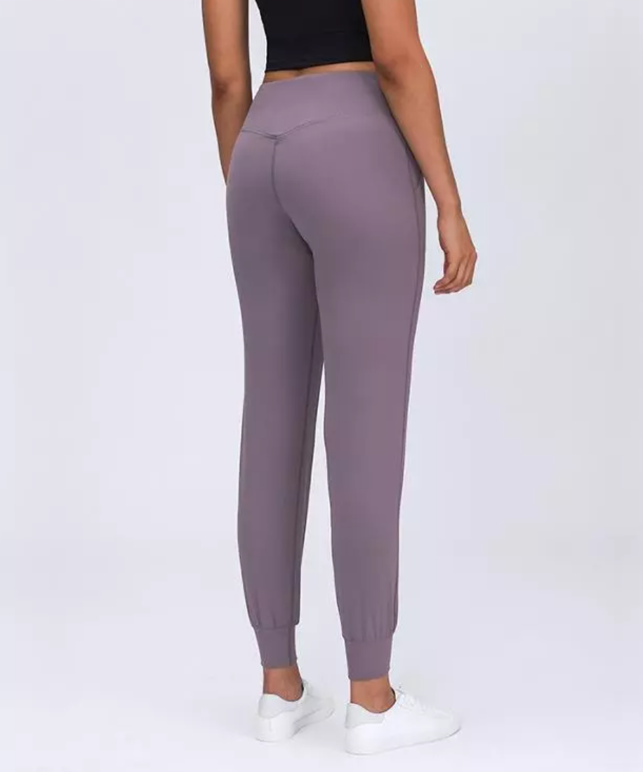 Branded High Waist Second Skin Joggers