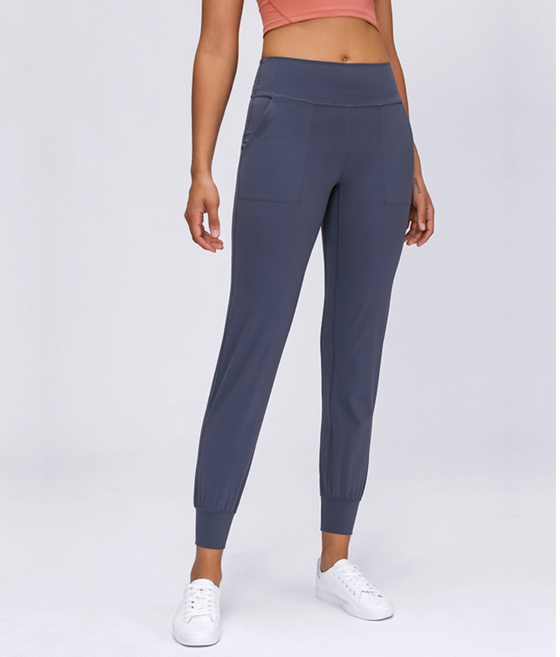 Branded High Waist Second Skin Joggers