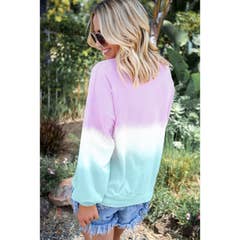 Colorblock Long Sleeve Casual Sweatshirt
