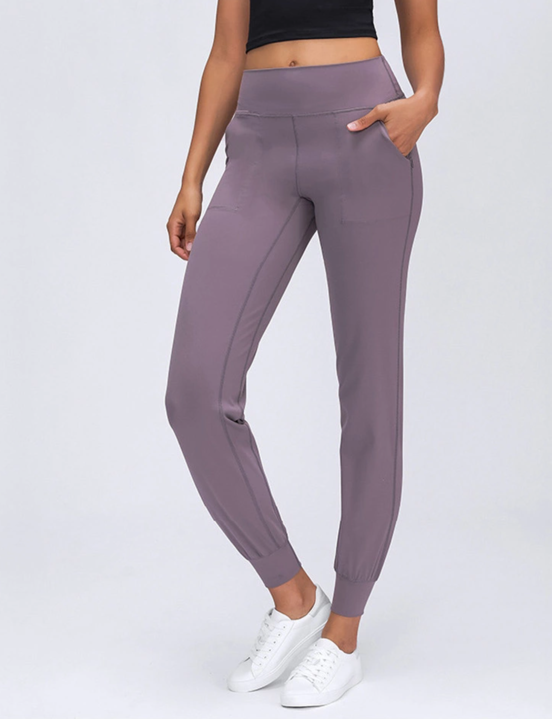 Branded High Waist Second Skin Joggers